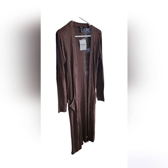 FOREVER 21 Extra Long Brown Cardigan - Picture 2 of 6